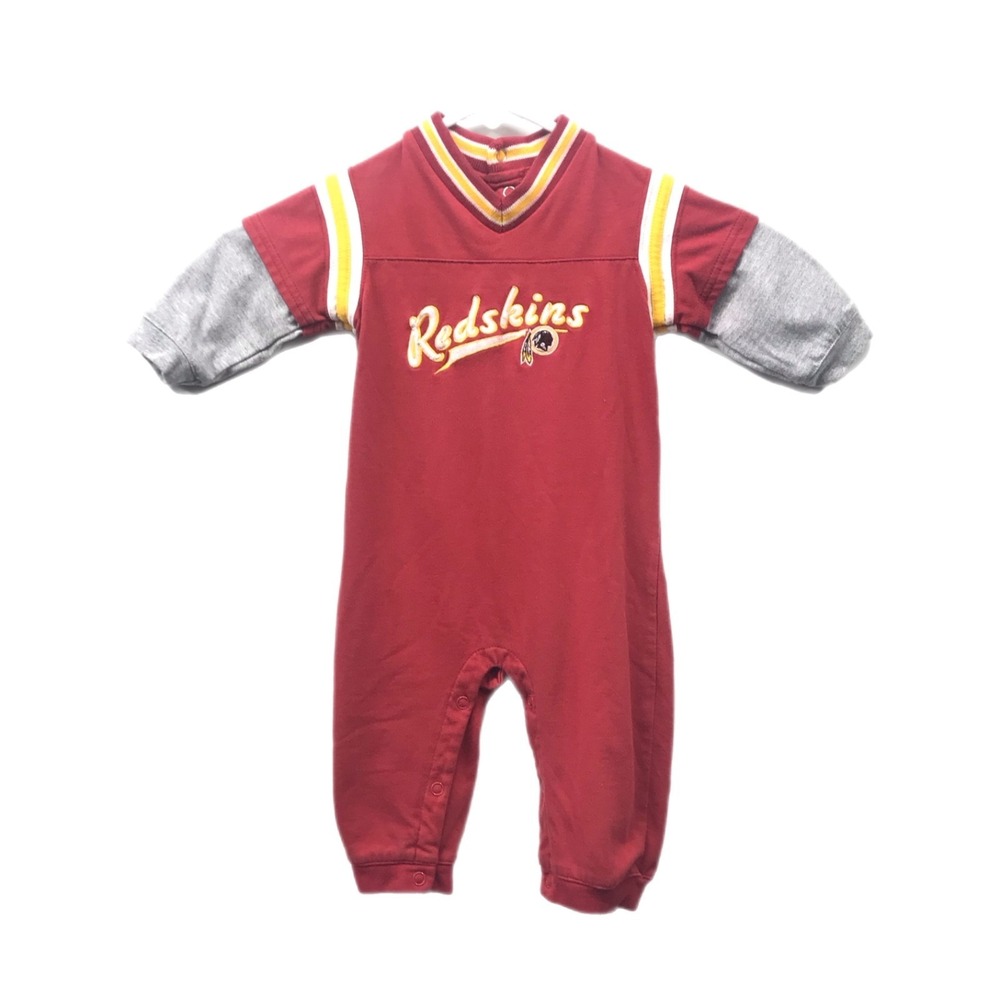 VINTAGE NFL Baby Kid Athlete Washington Redskins One-Piece 6-9 Months Jumpsuit